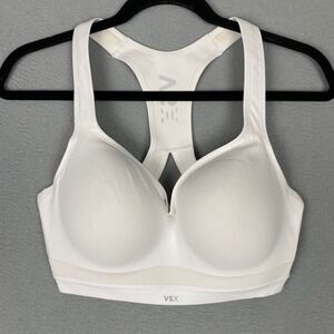 VSX Victoria's Secret Incredible Plunge Sports Bra White Racerback 32DD